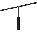 1-fase pendelarmatuur HEXO ON TRACK 3.0 - PAR16 hoekig, lang, met adapter GU10 IP20, mat, gitzwart dimbaar
