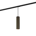 1-fase pendelarmatuur HEXO ON TRACK 3.0 - PAR16 hoekig, lang, met adapter GU10 IP20, brons dimbaar