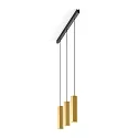 Pendelarmatuur HEXO 3.0 - PAR16 hoekig, lang, met open kabel GU10 IP20, goud dimbaar