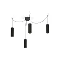 Pendelarmatuur RAY 2.0 - PAR16 cilindrisch, kort, met open kabel GU10 IP20, mat, gitzwart dimbaar