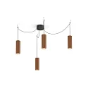 Pendelarmatuur RAY 2.0 - PAR16 cilindrisch, kort, met open kabel GU10 IP20, koper dimbaar