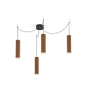 Pendelarmatuur RAY 3.0 - PAR16 cilindrisch, lang, met open kabel GU10 IP20, koper dimbaar