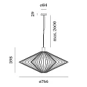 Wever & Ducré pendant luminaire WIRO 2.0 DIAMOND CEILING SUSP E27 IP20, black 