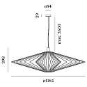 Wever & Ducré pendant luminaire WIRO 3.0 DIAMOND CEILING SUSP E27 IP20, black 
