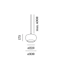 Wever & Ducré Pendelarmatuur WETRO 3.0 1-vlams, Dim-To-Warm IP20, taupe, wit dimbaar