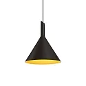 LED Design Pendant luminaire SHIEK 3.0, Ø 25.2cm, 11W 1800-2850K, CRi >90, dimmable, black gold
