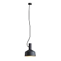 Pendant luminaire ROOMOR 1.0 PAR16, GU10, 600cm, deep black, with shade 2.0, deep black gold