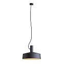 Pendant luminaire ROOMOR 1.0, E27, 600cm, deep black, with shade 3.0