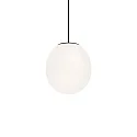 Pendelarmatuur DRO SUSPENDED 2.0 - Ø 19.5CM E14 IP20, opaalwit, zwart mat dimbaar