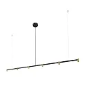 Pendelarmatuur TRACE CHANDELIER CEILING SUSP 2.0 IP20, champagne, zwart mat dimbaar