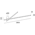 Wever & Ducré Plafondarmatuur FIL SPIN 1.0 met scharnierende arm, indirect IP20, zwart mat dimbaar