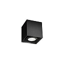 Opbouw armatuur BOX MINI 1.0 cubusvorm, stijf GU10 IP20, zwart dimbaar