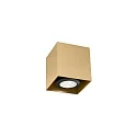 Opbouw armatuur BOX MINI 1.0 cubusvorm, stijf GU10 IP20, champagne 