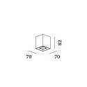 Wever & Ducré surface luminaire BOX MINI 1.0 cube shape, rigid GU10 IP20, champagner 