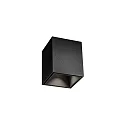 Downlight BOX MINI 1.0 hoekig, opbouwversie IP20, zwart mat dimbaar