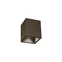 Downlight BOX MINI 1.0 hoekig, opbouwversie IP20, brons dimbaar