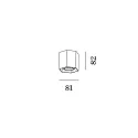 Wever & Ducré Downlight HEXO MINI 1.0 zonder reflector GU10 IP20, zwart mat