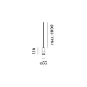 Wever & Ducré Pendelarmatuur ODREY CEILING SUSP 1.1 PAR16 GU10 IP20, wit mat 