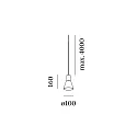 Wever & Ducré Pendelarmatuur ODREY CEILING SUSP 1.3 PAR16 GU10 IP20, wit mat 