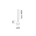 Wever & Ducré Pendelarmatuur ODREY CEILING SUSP 1.4 PAR16 GU10 IP20, goud, zwart mat 