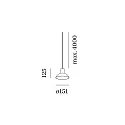 Wever & Ducré pendant luminaire ODREY CEILING SUSP 1.7 GU10 IP20, gold, black matt 