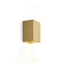 outdoor wall luminaire BOX MINI 1.0 GU10 IP20, brass dimmable