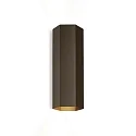 Wandarmatuur HEXO MINI 2.0 - PAR16 up down, 2-vlams GU10 IP20, brons dimbaar
