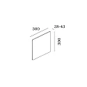 LED Wall luminaire MILES 3.0 CARRÉ, indirect, 30 x 30cm, 8W 3000K, CRi >90, dimmable, marble white