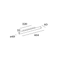 Wever & Ducré Spiegelarmatuur MIRBA 1.0 cilindrisch, multipower IP44, zwart mat dimbaar