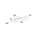Wever & Ducré Spiegelarmatuur MIRBA 2.0 cilindrisch, multipower IP44, zwart mat dimbaar
