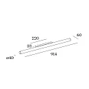 Wever & Ducré Spiegelarmatuur MIRBA 3.0 cilindrisch, multipower IP44, zwart mat dimbaar