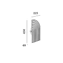 Wever & Ducré Verblinding TAPIS 3.1 lang, mechanisch, grijs, wit