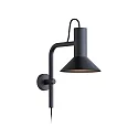 Wandarmatuur ROOMOR WALL 3.1 - PAR16 / SHADE 1.0 kort, met schakelaar, met scharnierende arm, met stekker GU10 IP20, mat