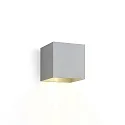 wall luminaire BOX WALL SURF 1.0 IP20, brushed aluminium dimmable