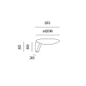 Wever & Ducré Wandarmatuur SCAVA 1.0 IP20, wit dimbaar