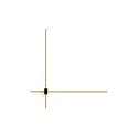Wandarmatuur FINLIN WALL SURF 4.0 IP20, champagne, zwart mat dimbaar
