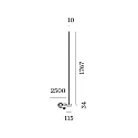 Wever & Ducré floor lamp FINLIN 1.0 adjustable, with diffuser, with cord dimmer IP20, white matt dimmable