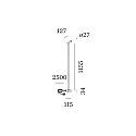 Wever & Ducré Staande lamp MATCH 1.0 instelbaar, UGR < 19, met snoerdimmer IP20, mat, gitzwart dimbaar