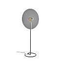 Floor lamp MIRRO FLOOR 3.0, mirror Ø 75cm, E27 (excl.), with cord dimmer, black chrome