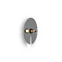Wever & Ducré Wall luminaire MIRRO WALL 1.0, mirror Ø 30cm, E27 (excl.), black chrome