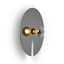 Wever & Ducré Wall luminaire MIRRO WALL 2.0, mirror Ø 45cm, E27 (excl.), black chrome