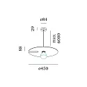 Wever & Ducré Pendelarmatuur MIRRO CEILING SUSP 2.0 E27 IP20, aluminium, zwart mat 