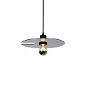 Pendant luminaire MIRRO 1.0, length 600cm / mirror Ø 30cm, E27 (excl.), black chrome