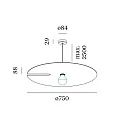 Wever & Ducré Pendelarmatuur MIRRO CEILING SUSP 3.0 E27 IP20, aluminium, zwart mat 
