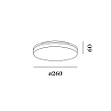 Wever & Ducré LED Wall Ceiling luminaire ROB 2.6, IP44, Ø 26cm, dimmable, white, 18W 3000K, CRi >90