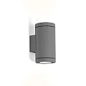 Wandarmatuur voor buitenshuis TUBE WALL 2.0 LED PHASE up / down, tweezijdig IP65, donkergrijs dimbaar