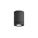 Plafondarmatuur voor buiten TUBE 1.0 LED PHASE down, cilindrisch, stijf IP65, antraciet dimbaar