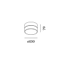 Plafondarmatuur BLAS 1.0 rond, opbouwversie IP65, mat, gitzwart dimbaar