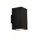 Wandarmatuur voor buitenshuis TUBE CARRÉ WALL 2.0 LED PHASE up / down, tweezijdig IP65, zwart dimbaar