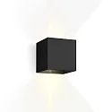 Wandarmatuur voor buitenshuis BOX 2.0 up down, cubusvorm, instelbaar IP65, zwart dimbaar